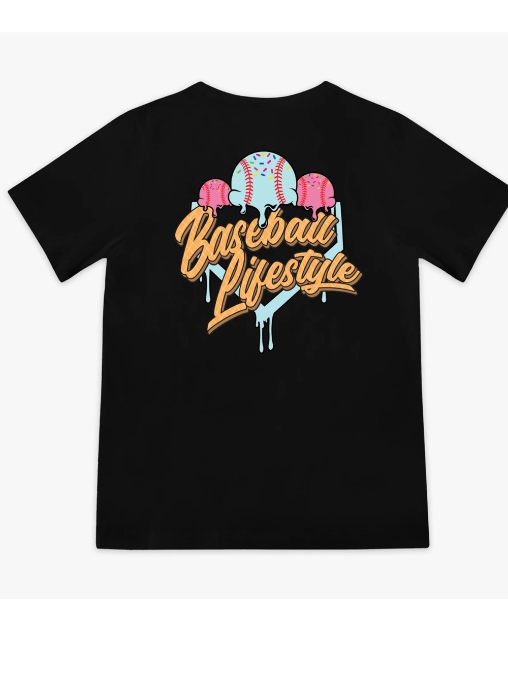 Baseball Lifestyle 101 (BL101) Ice Cream Youth Tee, Cotton Candy